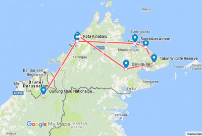 Borneo für Höhlenfans (und nicht nur) map