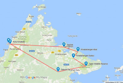 Borneo Komplett plus Badeverlängerung map