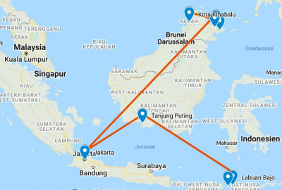Borneo, Land der Riesen Grand Safari map
