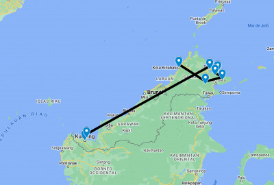 Borneo Orang-Utan-Safari map