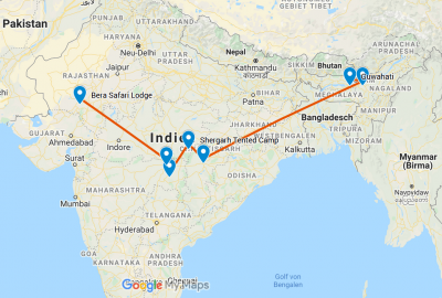 Indien komplett map