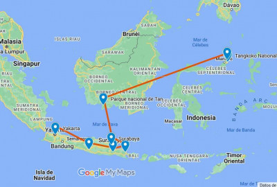 Indonesiens ultimative Primatensafari map
