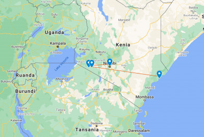 Kenia Lamu-Safari map